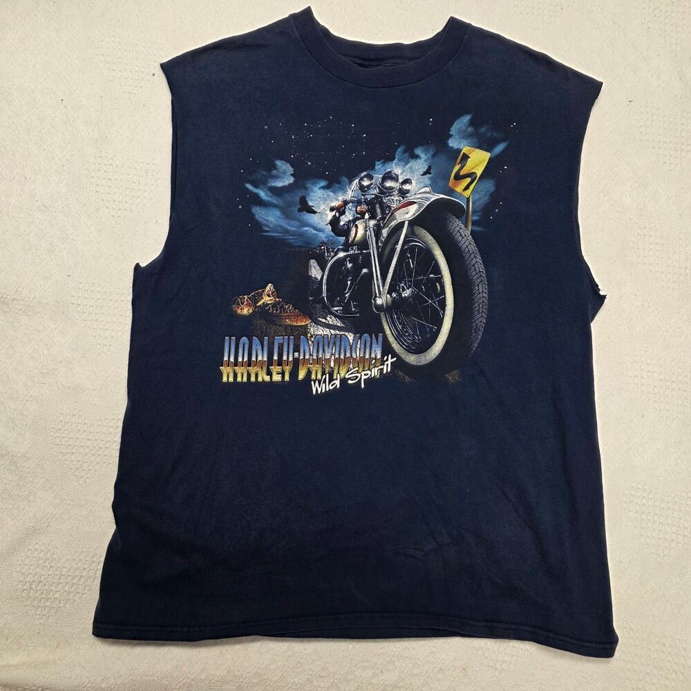Harley-Davidson XL Sleeveless Cut-Off T-Shirt Wild Spirit Jacksonville FL